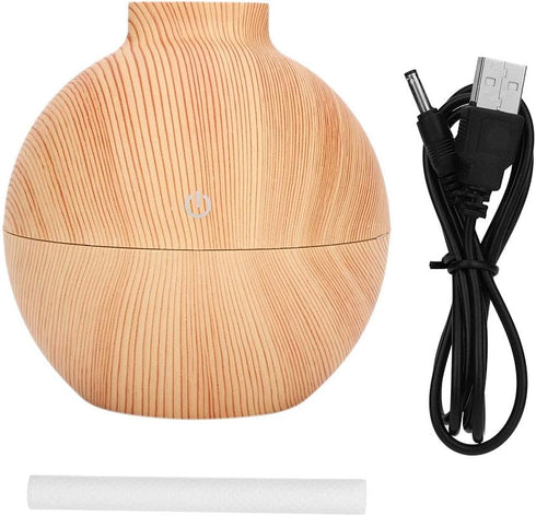 Mini Humidifiers, 130ml USB LED Aroma Essential Oil Diffuser for Room Bedroom Office (Light)