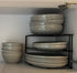 3-Tier Counter 9x9x7.5 Inch Counter Frcctre Kitchen Corner Shelf Rack and Cabinet Organizer, Metal Wire Kitchen Pantry