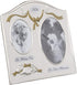 Lawrence 590143 Satin Silver & Brass Plated Picture Frame, 2 Openings