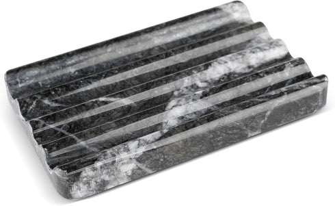 Karibiber Marble Soap Dish, Bar Soap Holder Shower, Black Soaps Bathroom Saver