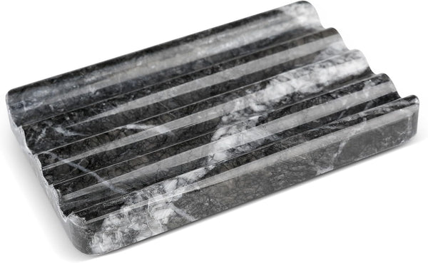 Karibiber Marble Soap Dish, Bar Soap Holder Shower, Black Soaps Bathroom Saver