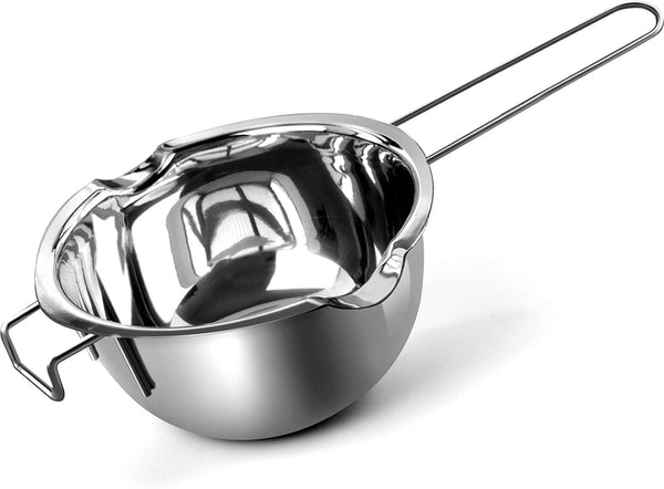 Double Boiler Stainless Steel Pot for Melting Chocolate, Candy, and Candle Making (18/8 Steel, 2 Cup Capacity)