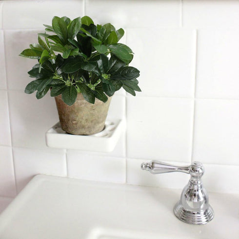 GTIDEA Artificial Shrubs Plants Fake Silk Schefflera Bushes, Faux Greenery Leaf Arrangements, 2pcs for Indoor Outdoor