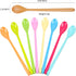 Set of 8 Mixing Spoon Melamine Long Espresso Spoons, Colorful Latte Spoon, Dessert Ice Cream Spoon, Cocktail Stirring Spoons for Coffee Dessert, 8.8-Inch (Mixed Color)