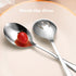 Large Stainless Steel Serving Utensils Set, 6 Pcs with 10" Serving Spoon, Slotted Spoons, Serving Forks, Dishwasher Safe