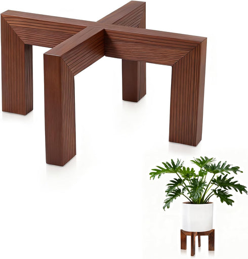 Nipyata Plant Stand Indoor, Large Wooden Plant Stands, Plant Risers for Inside Pots,