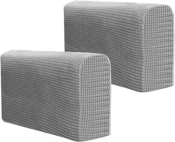 NOLITOY 2pcs Couch Arm Covers, Non-Slip Leather Armrest Protector for Office Chair, Cat Accessories, Green