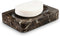 Natural Marble Soap Dish, Rectangle Emperador Dark Jewelry Dish, Dark Brown Style