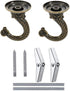 2 Sets 55mm/2.17" Ceiling Metal Ceiling Hooks, Heavy Duty Swag Ceiling Hooks with Hardware for Hanging