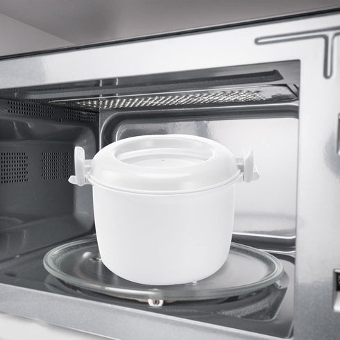 Microwave Rice Cooker Rice Steamer: 2pcs Round Microwave Food Container for Cooking Rice, Chicken, and Pasta