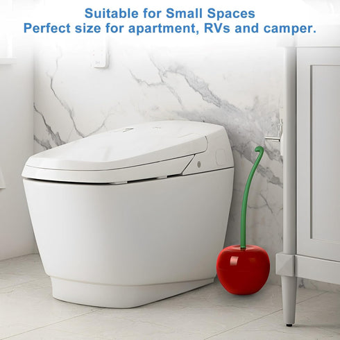 Higliocas 2-Pack Toilet Brush Household Bathroom Cleaning Cherry: Adorable Shape with Holder, Deep Clean Bowl Under