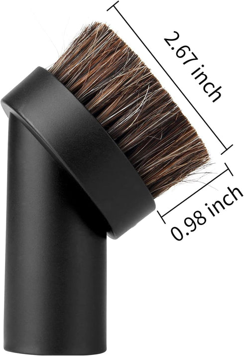 Lamoutor 2Pcs Soft Bristle Vacuum Brush, Round Brush Vacuum Attachment for Most Vacuum Cleaners