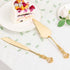 Cake Knife and Server Set for Wedding, Gold Cake Cutting Set, Elegant Knives Cutter Set, Pie Servers, Bridal