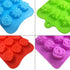 4 PACK Flower Shape Chocolate Candy Molds Set, DanziX Silicone 15 Cavity Baking Mold for Wedding, Festival, Parties,