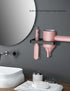 Wall Mount for Blow Dryer - Hair Tool Storage Organizer, Compatible with Flat Iron Holder (Black)