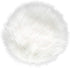 IVON 15.5'' White Round Faux Fur Rug, Fluffy Soft Cushion for Chair, Background for Nail Desk Photos (1pcs White)