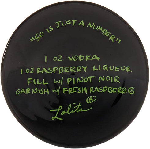 Designs by Lolita “50 is Just a Number” Hand-Painted Artisan Wine Glass, 15 oz.