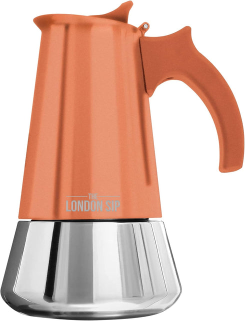 London Sip Stainless Steel Stovetop Espresso Maker Moka Pot, Copper, Small (5.07 oz)