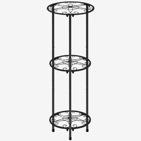 CASIMR Plant Stand Indoor Outdoor, Metal Rustproof Flower Shelf 3 Tier 32.3