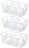 SANNO Large Freezer Baskets Metal Storage Organizer Bin Basket, Wire Storage Basket for Kitchen Pantry Bathroom, Set of
