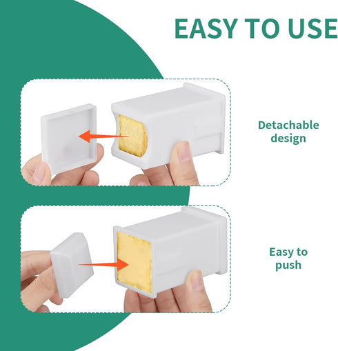 YMPEKA 2Pack Butter Spreader Plastic Dishwasher Safe Corn Cob Butterer Holder with Built-in Cover Corn Cob Butter