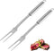 Stainless Steel Meat Forks, 13 Inch, 2 Pieces Large Two-Prong Forks for Cooking, Carving, Serving, BBQ