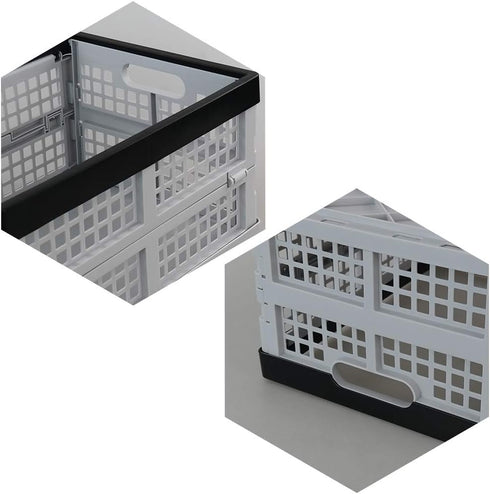 Eagrye 32 Set 3 L Collapsible Storage Crate, Folding Storage Crates