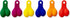 Wine Nutz, 6pcs Silicone Wine Glass Charms/Markers for Cocktails, Martinis, Rainbow Funny Gift