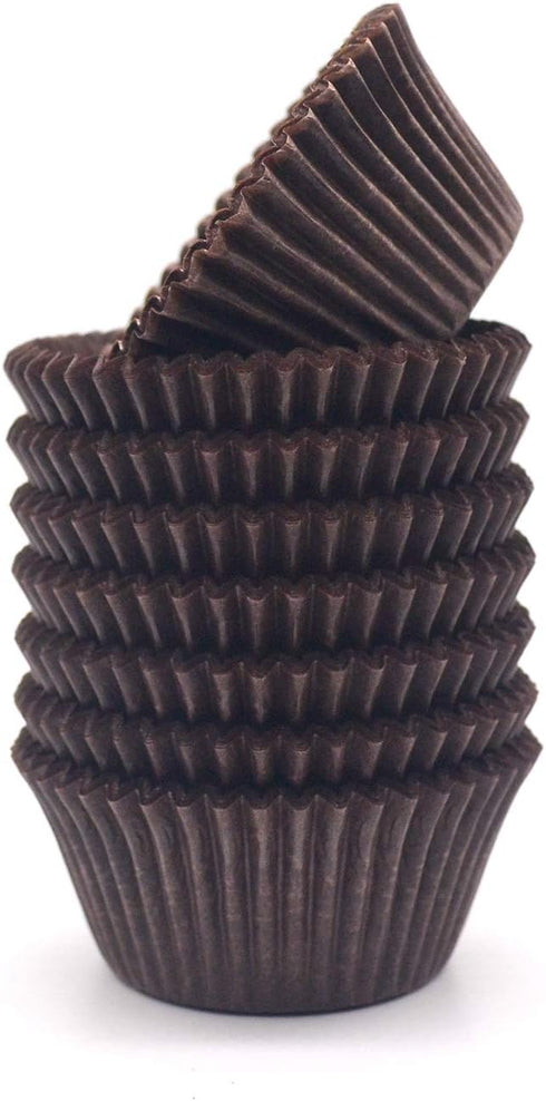 Premium Coffee Greaseproof Cupcake Liners, Standard Size Baking Cups, 200-Count