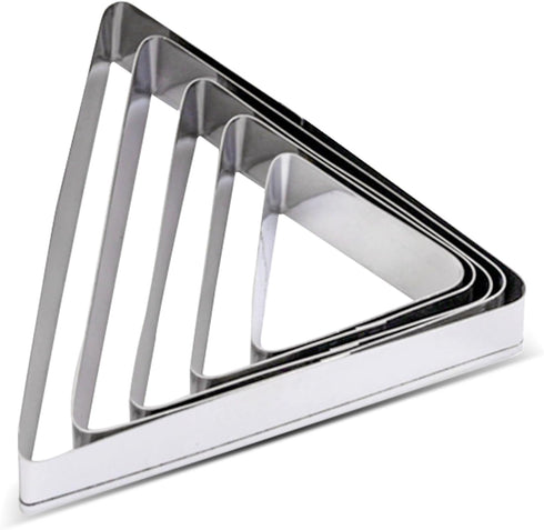 SK Triangle Shape Cookie Cutter Set, Stainless Steel, 5-Piece, Small (2.7in)