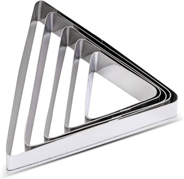 SK Triangle Shape Cookie Cutter Set, Stainless Steel, 5-Piece, Small (2.7in)