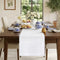 Classic Linen by D'Moksha White Table Runner 36 Inches, 100% Pure Linen,