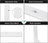 Y&M 4 Pack Adjustable Planter Box Brackets, Heavy Duty Iron Wall Mounting Hooks for Balcony, White