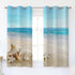 ALALAL Beach Bathroom Curtains, Summer Tropical Starfish Seashell Grommet Privacy Curtain, 2 Panels 26 x 39 Inch