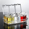 V·RESOURCING Clear Seasoning Box, 3 Pieces Spice Pots Storage Container for Spice, Salt, Sugar, Liquid Condiment Jars