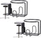 Large Clip On Table Cup Holder, Anti-Spill Holder for Lawn Chair, Pack of 2, Black
