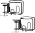 Large Clip On Table Cup Holder, Anti-Spill Holder for Lawn Chair, Pack of 2, Black