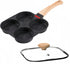 HUPECHAM 4-Cup Egg Pan With Lid Nonstick, and Healthy Granite Egg Frying Pan, Versatile Breakfast Skillet for Eggs