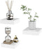 PopiShelves Small Floating Shelves for Wall - 4 Inch Mini Square White Shelves