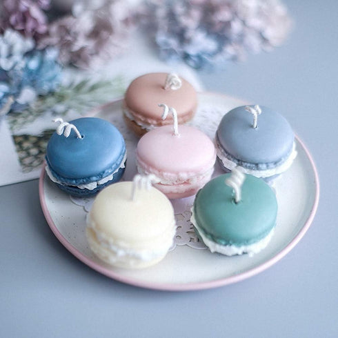 6-Cavity 3D Macaron Hamburger Silicone Mold for Fondant, Cake Decorating, Baking, Chocolate, Mini Soap, Bath Bomb