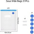 Sous Vide Bags 31Pcs, Reusable BPA Free Vacuum Sealer Bags (13 * 11 in) Vacuum Food Storage Bags for Cooking/Food Storage/Microwave Heating - 24Pcs Vacuum Zipper Bags & 2 Seal Clips & 5 Air Valves by Higfra