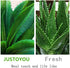 JUSTOYOU Large 12.5" Artificial Succulents Aloe Plants, Real Touch Fake Flowers for Home Arrangement