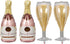 4PCS Champagne Bottle Balloons and Champagne Glass Mylar Foil Balloons for Birthday Engagement Bachelorette Party