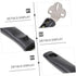 1pc Stainless Steel Frying Pan Replacement Parts, 3 Wok Handle