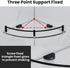 2 Pack Glass Shelf Bathroom Floating Shower Corner Shelves Shampoo Holder with Rail Wall Esquinero para Bao for Inside
