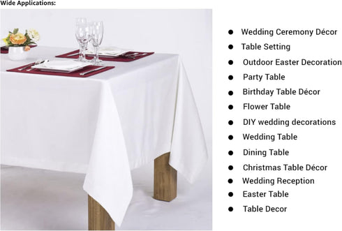 AK TRADING CO. 60 x 102-Inch Rectangular Polyester Tablecloth, Wrinkle-Resistant, Sage Party Table Cover