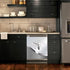 Dishwasher Magnet Cover Kitchen Decor, Silver Stainless Steel Bee Pattern Vinyl Decal, 23 W x 26 H