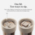 16 oz Ember Cold Tumbler Insulated Glass Iced Coffee Cup with Straw & Spill-Proof Lid, Keeps Drinks Cold, Eliminates