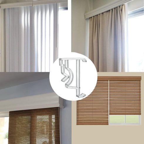 Cutelec Valance Clips, 2inch, 5pcs Clear Plastic Hidden Retainer Holder for Window Blind Valance
