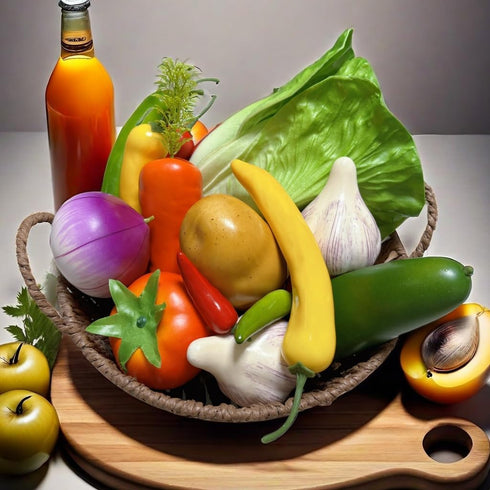 Generic 21pcs Realistic Artificial Fake Vegetables, Artificial Fake Lettuce and Varity Vegetables,Artificial Vegetables